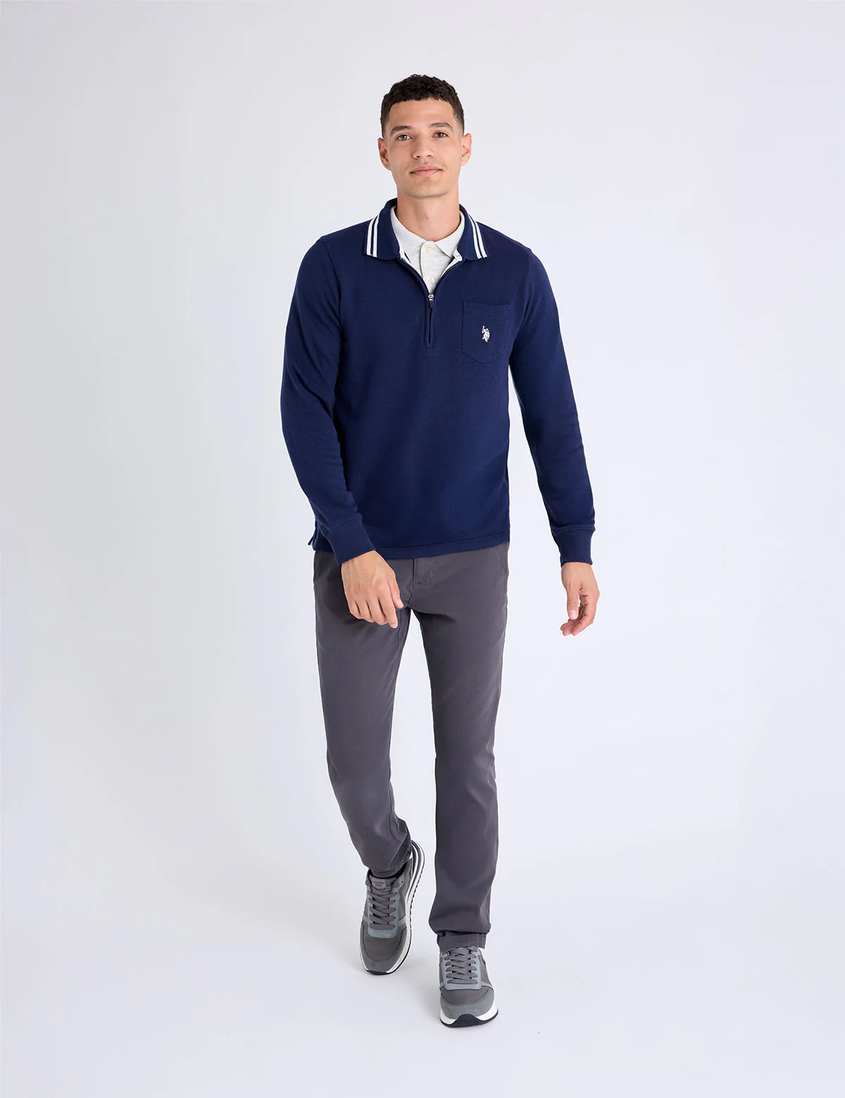 1/4 ZIP CHEST POCKET FRENCH TERRY SWEATSHIRT - Image 3