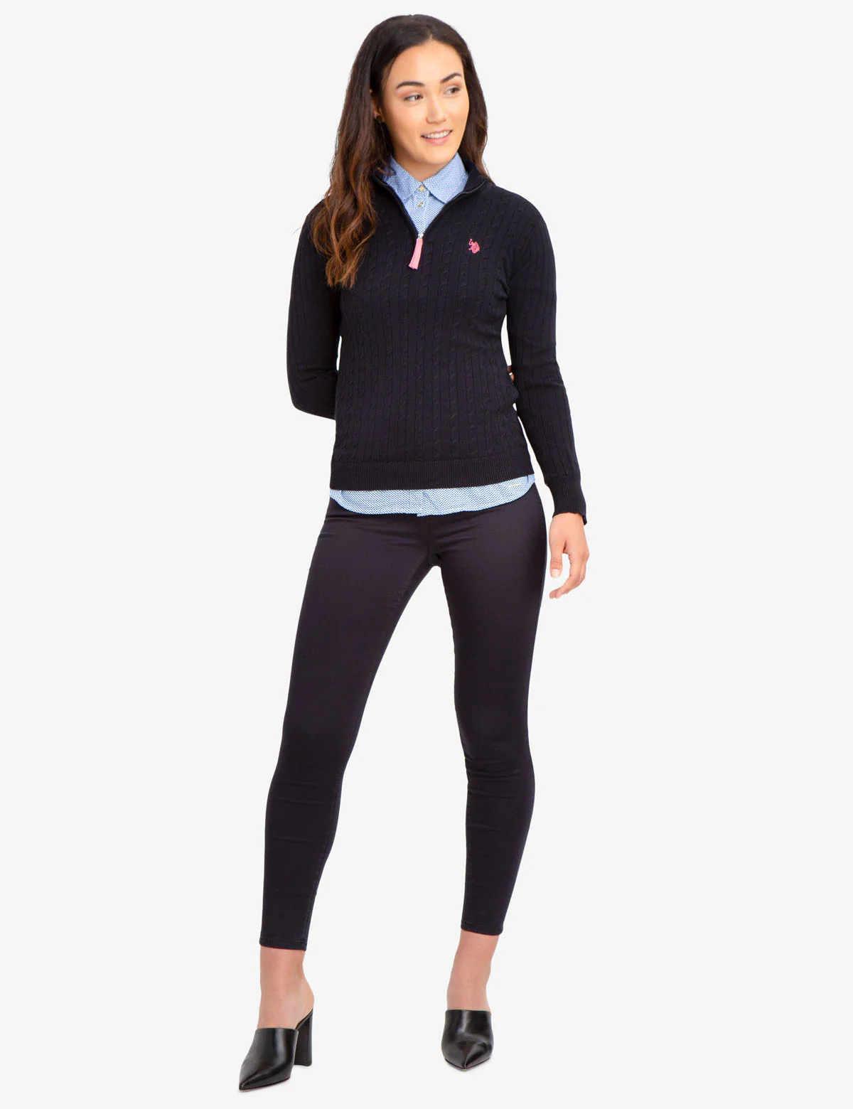 CABLE KNIT SWEATER WITH QUARTER ZIP - Image 10