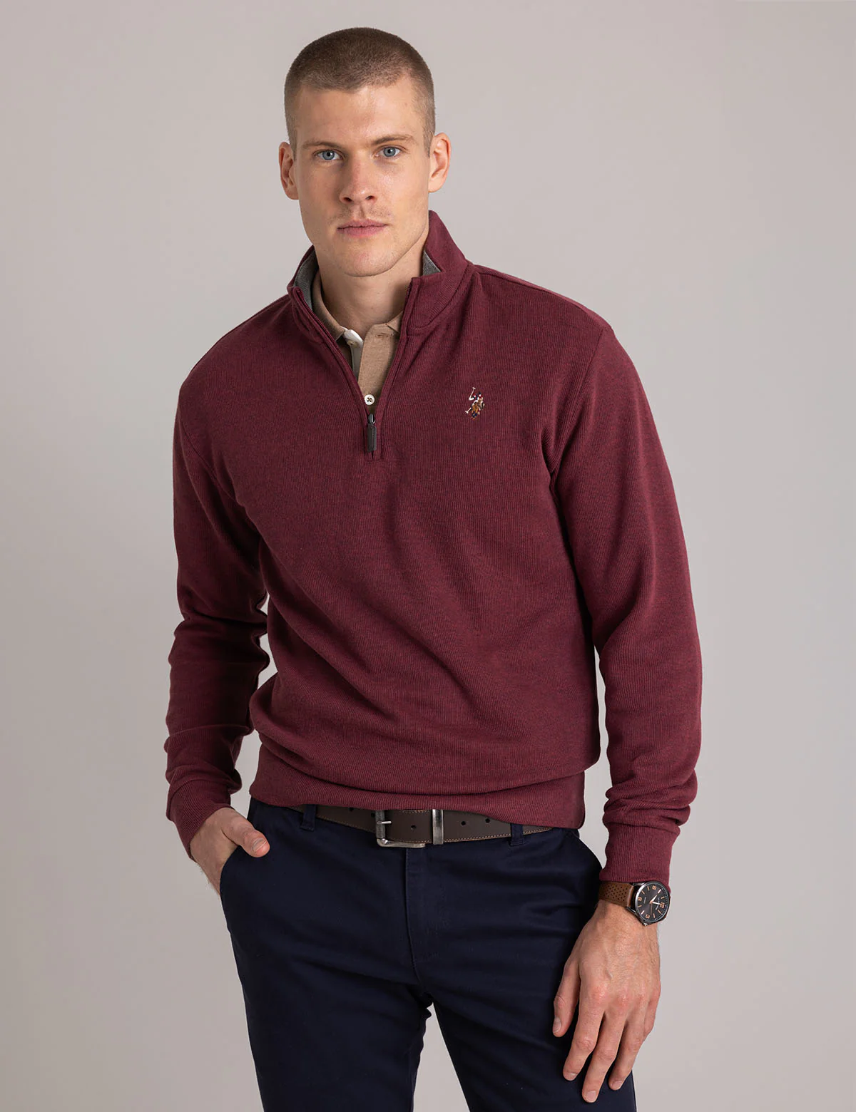 1/4 ZIP MOCK NECK FLATBACK PULLOVER - Image 12