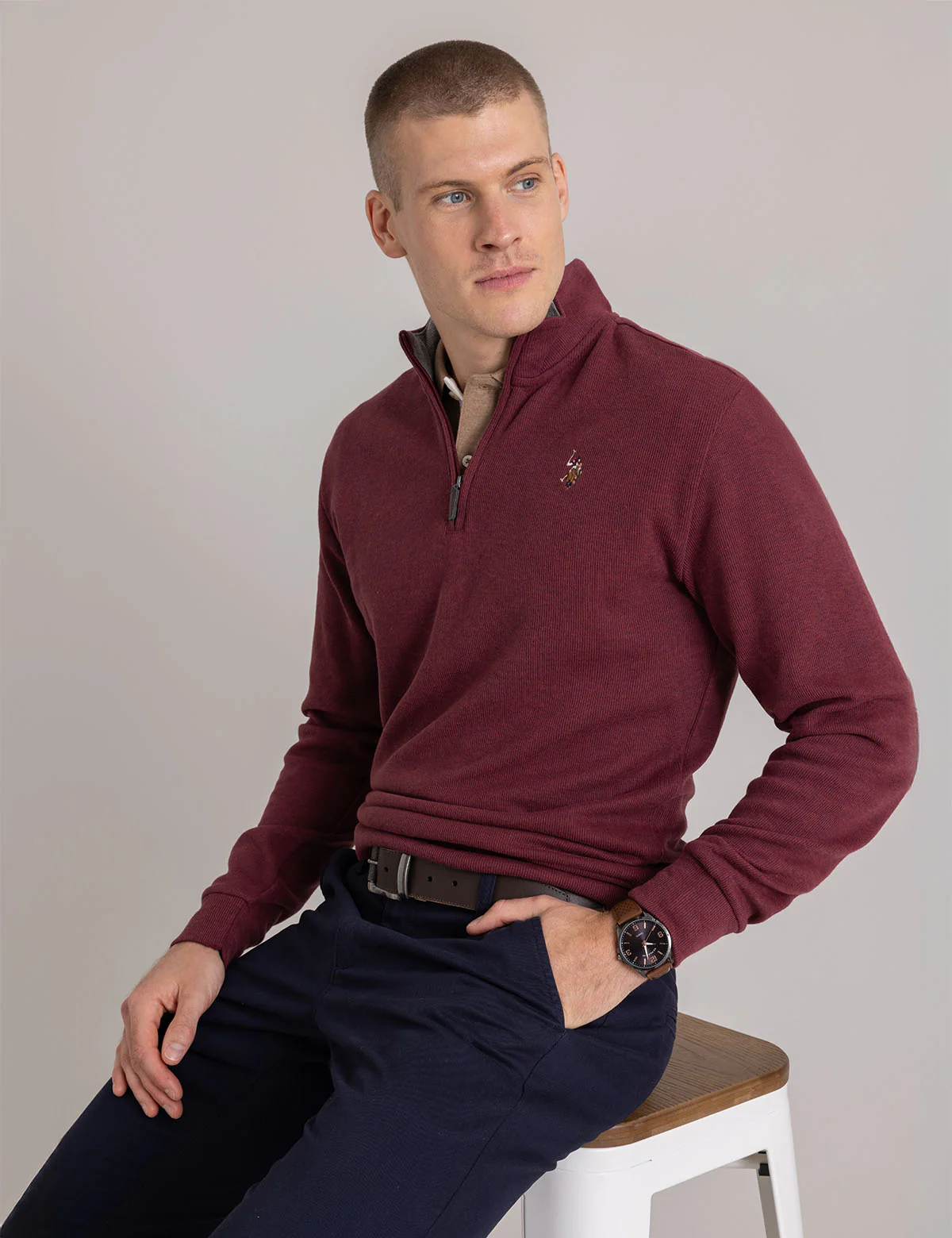 1/4 ZIP MOCK NECK FLATBACK PULLOVER - Image 17