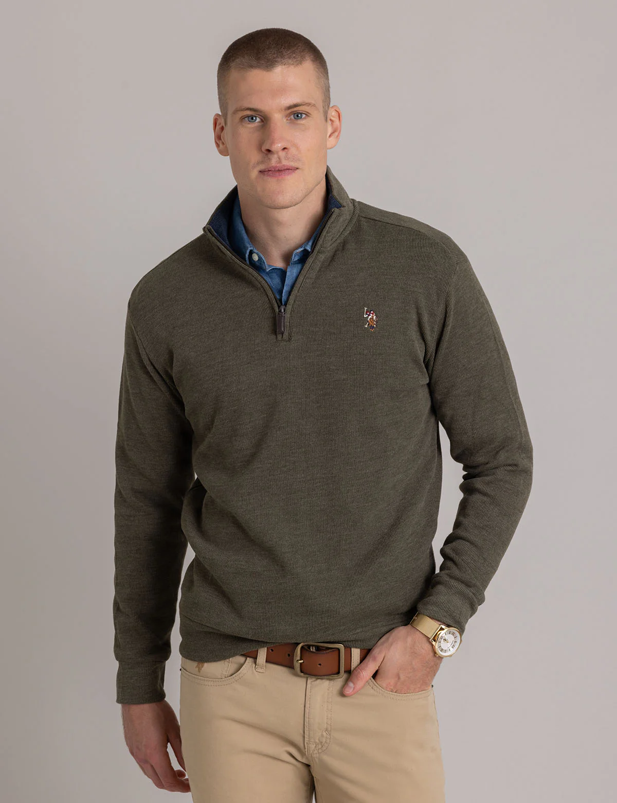 1/4 ZIP MOCK NECK FLATBACK PULLOVER - Image 25