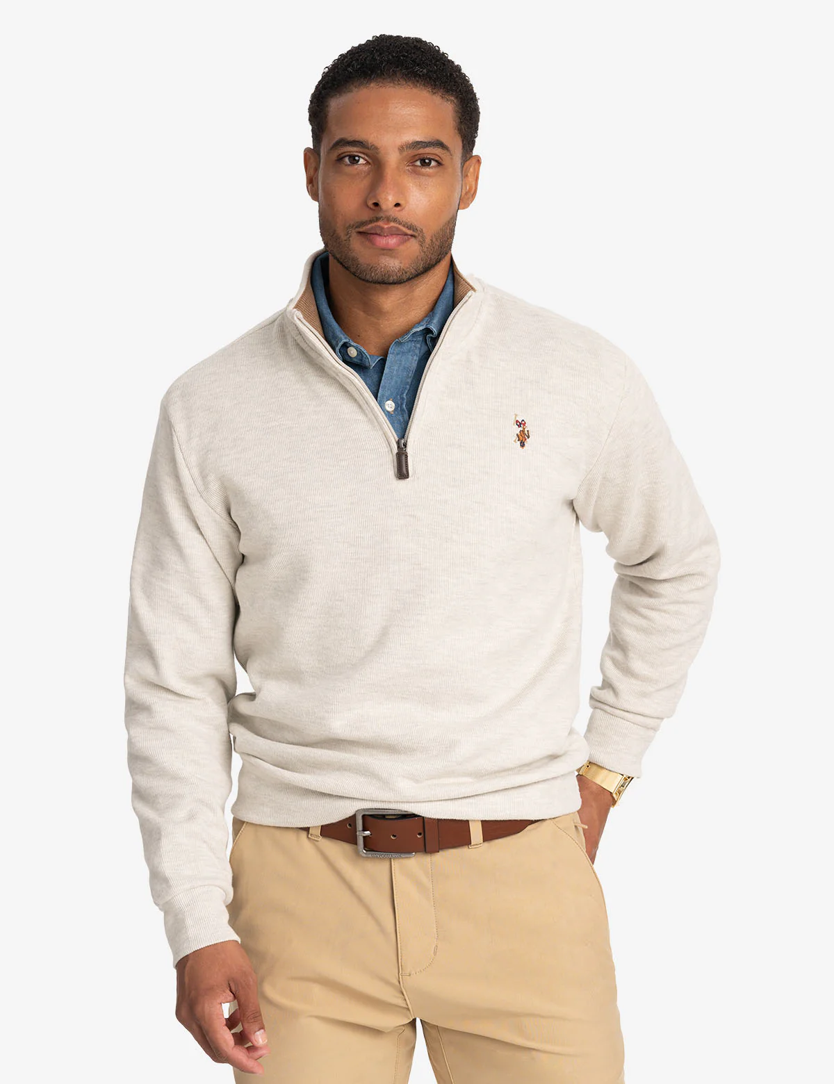 1/4 ZIP MOCK NECK FLATBACK PULLOVER - Image 29