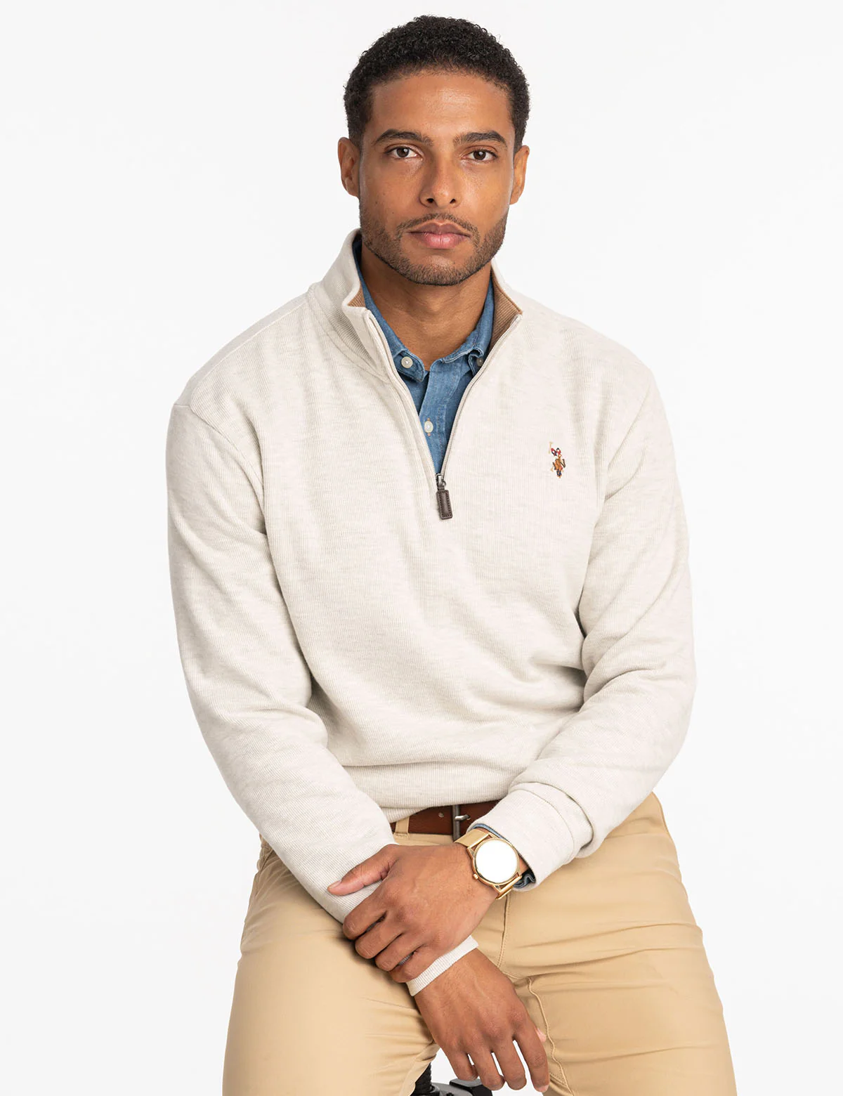 1/4 ZIP MOCK NECK FLATBACK PULLOVER - Image 34