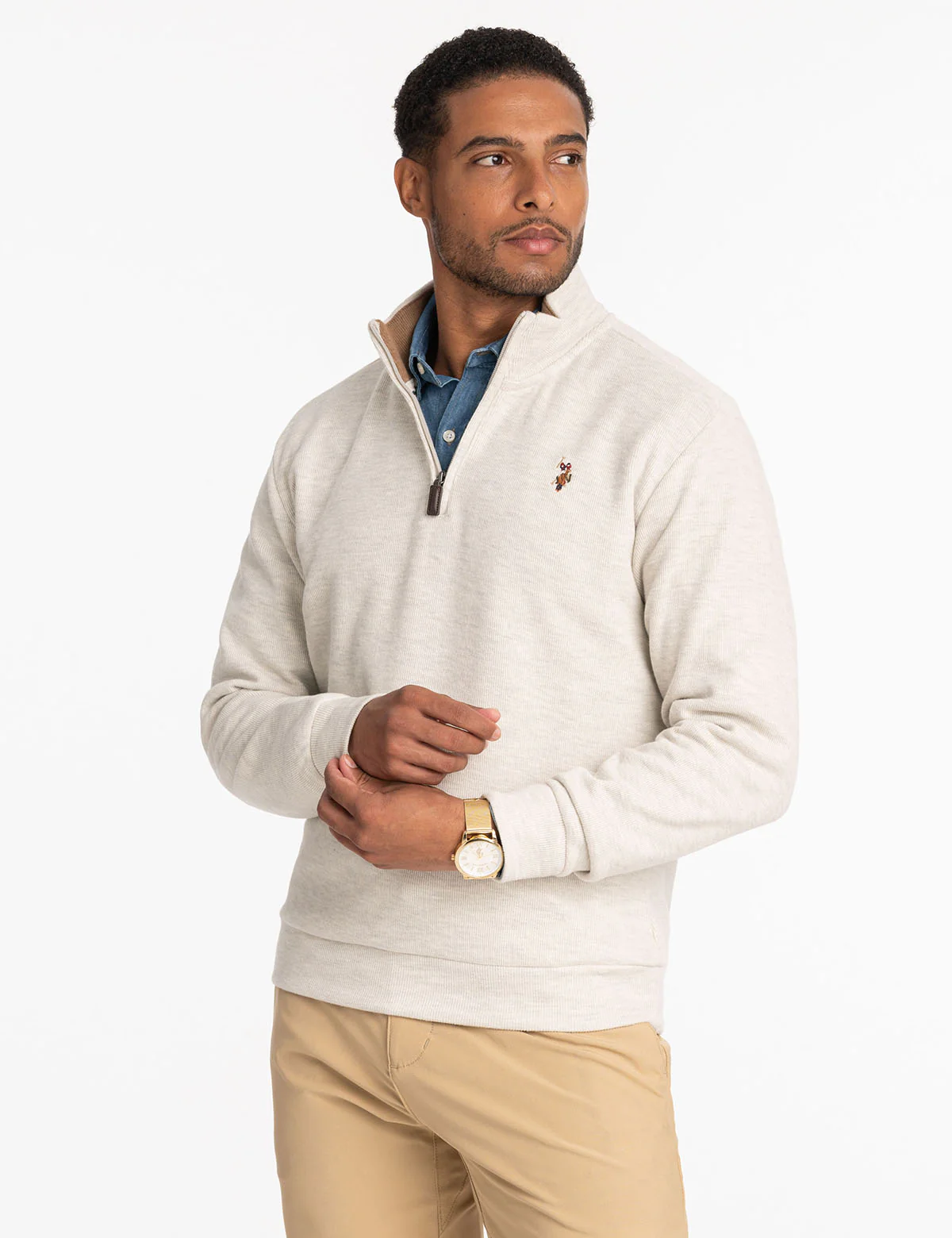 1/4 ZIP MOCK NECK FLATBACK PULLOVER - Image 35