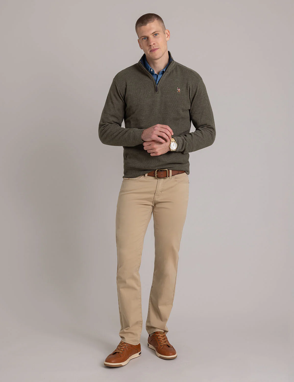 1/4 ZIP MOCK NECK FLATBACK PULLOVER - Image 36