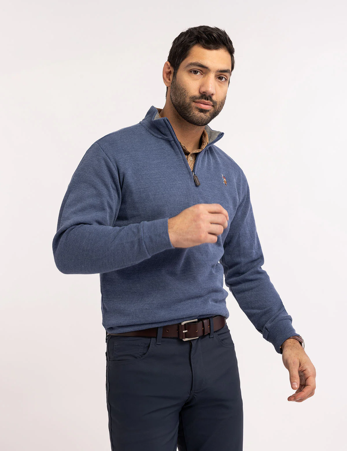 1/4 ZIP MOCK NECK FLATBACK PULLOVER - Image 9