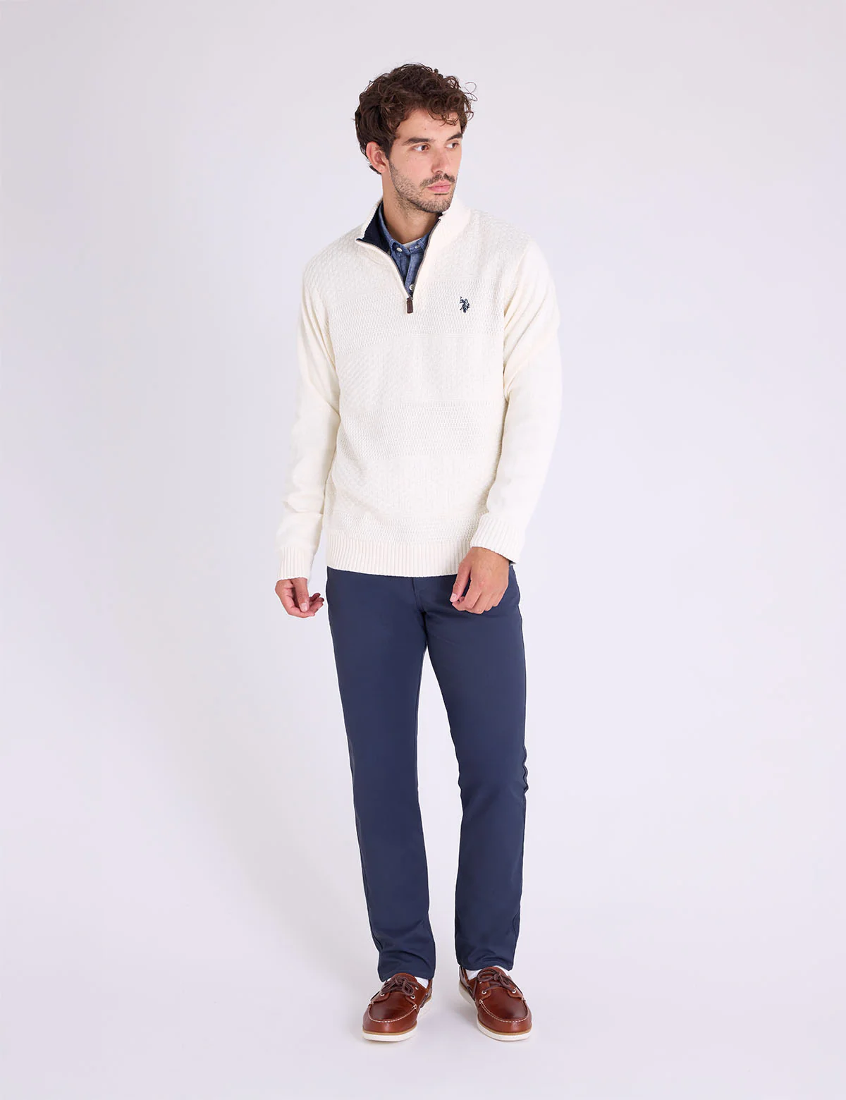 1/4 ZIP TEXTURED SWEATER - Image 3