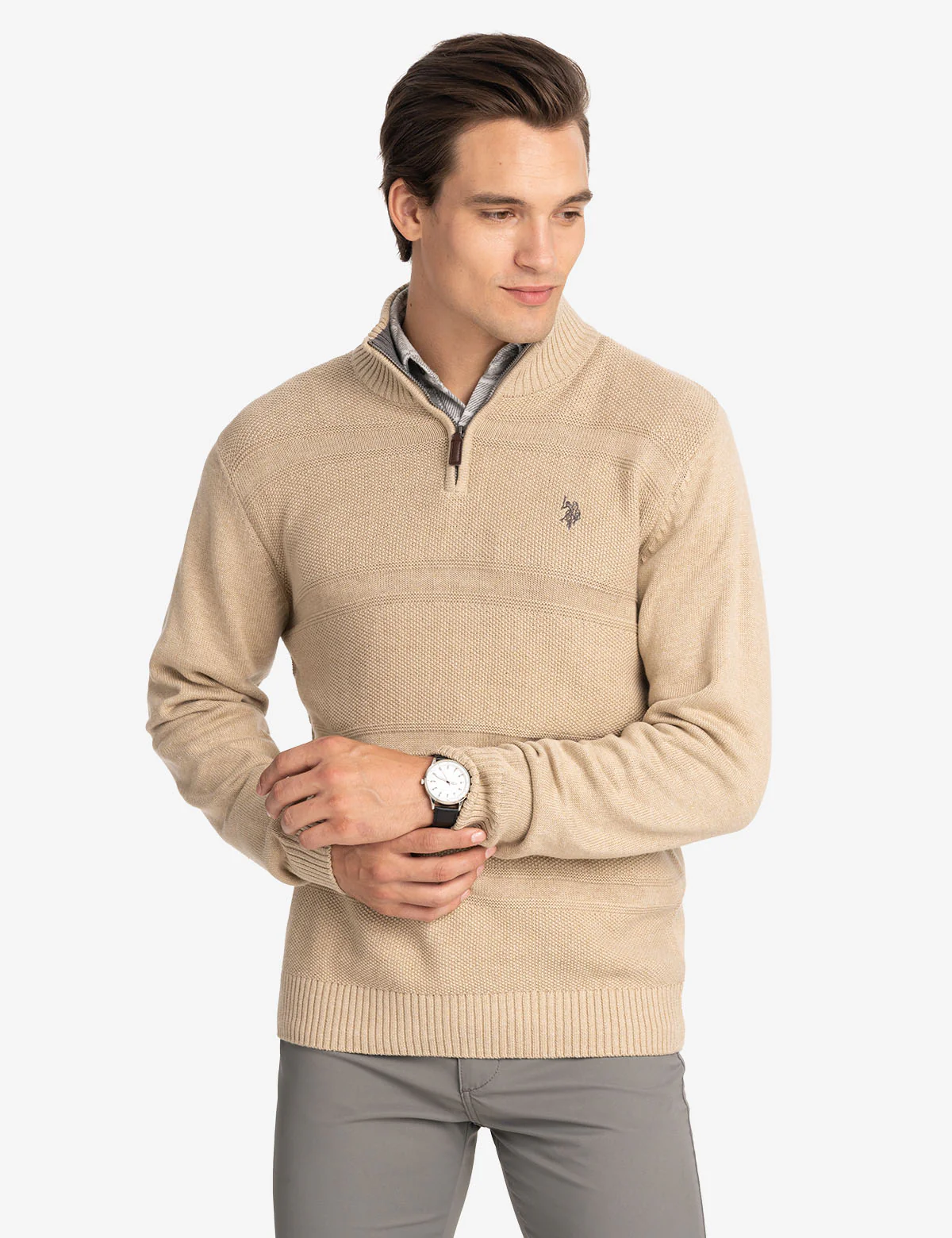 1/4 ZIP TEXTURED SWEATER - Image 5