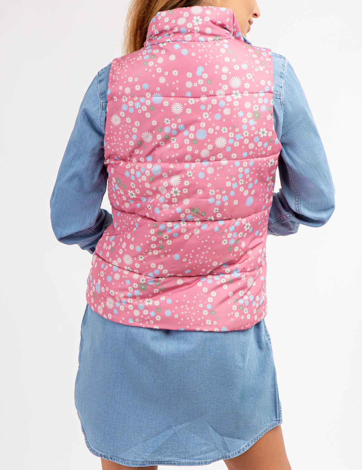 DITSY PRINT PUFFER VEST - Image 7