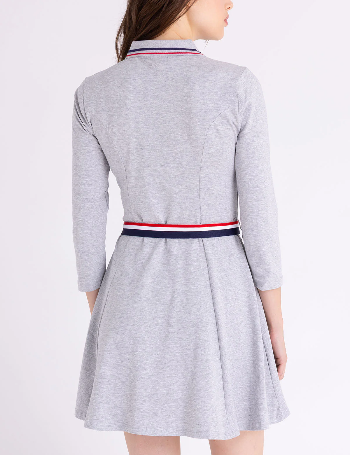 3/4 SLEEVE SIGNATURE STRIPE SWING DRESS - Image 8