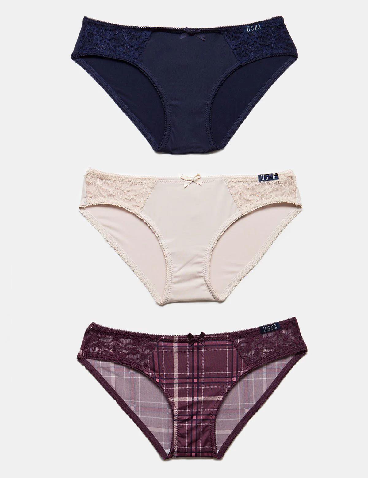 3 Pack Plaid Micro Lace Bikini - Image 4