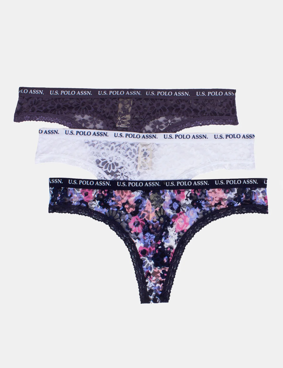 3 Pack Printed Lace Thong - Image 4