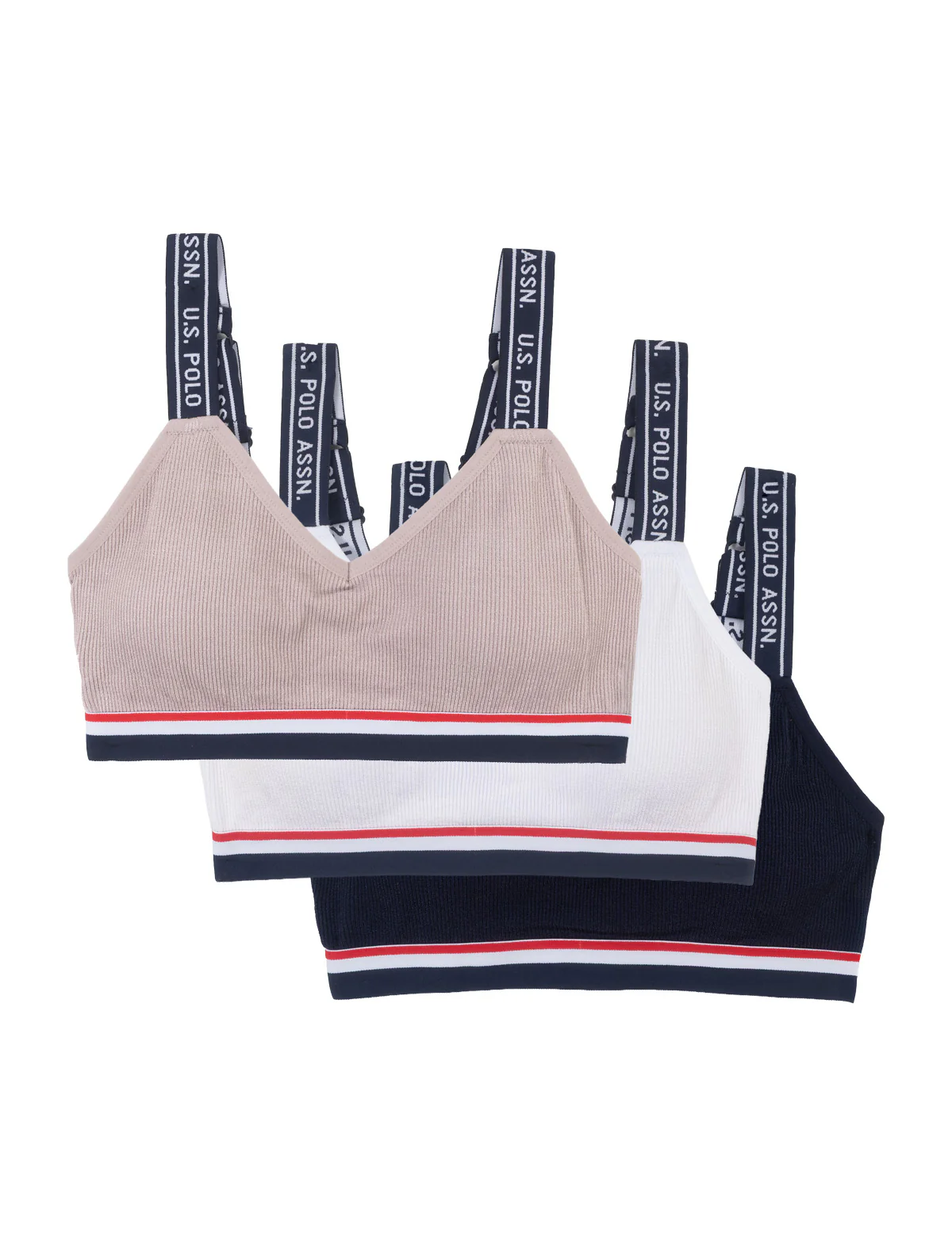 3PK BRANDED SIGNATURE STRIPE BRAS - Image 2