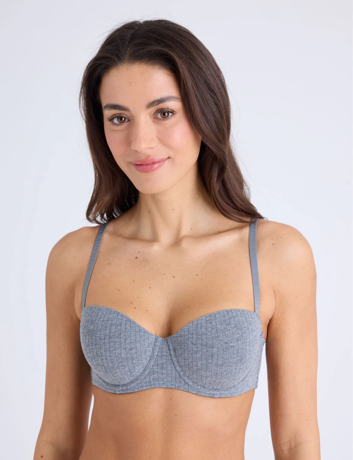 3PK COTTON RIBBED BRAS