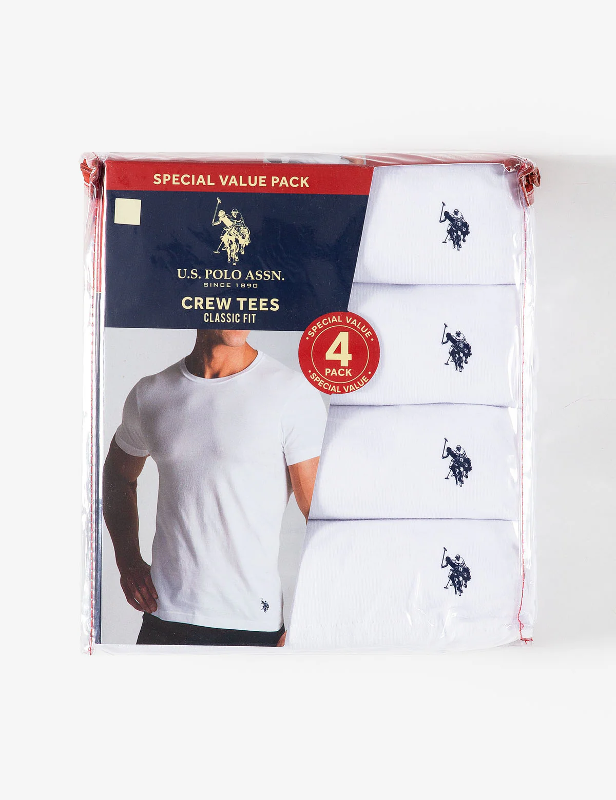 4 PACK COTTON JERSEY CREW NECK T-SHIRTS - Image 2