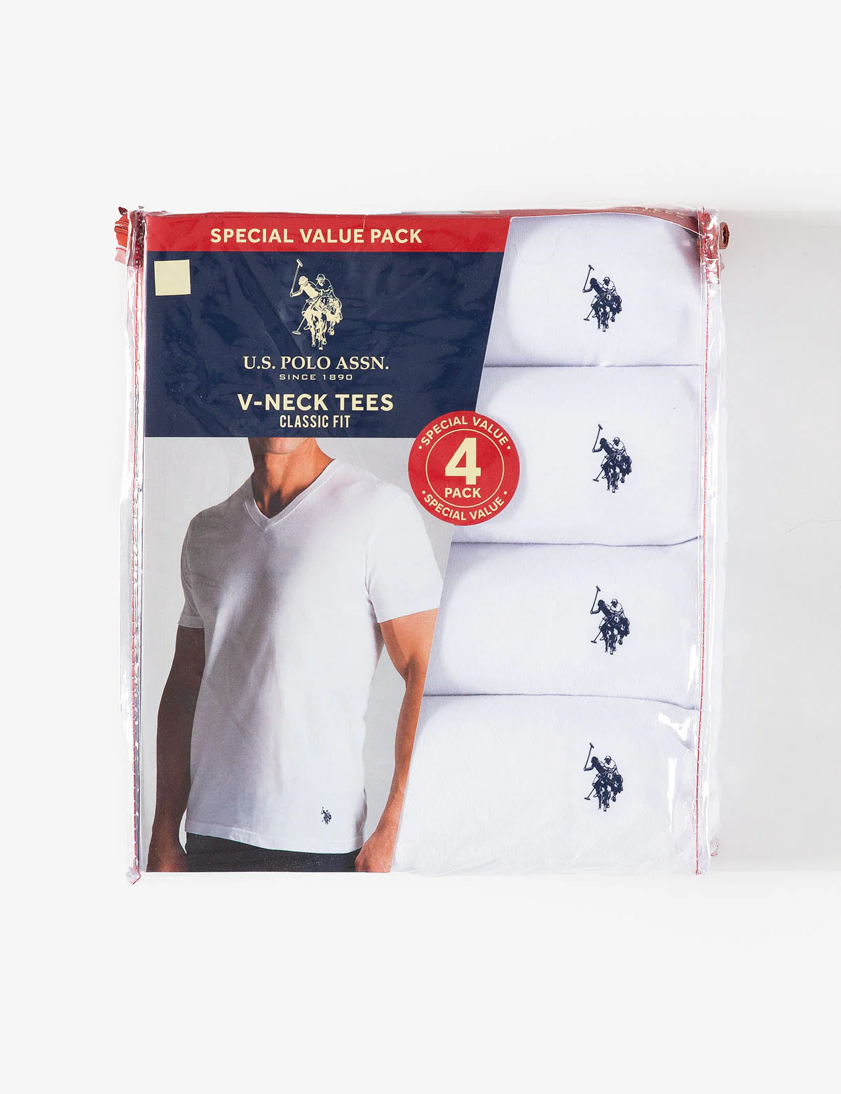 4 PACK COTTON JERSEY V-NECK T-SHIRTS - Image 2