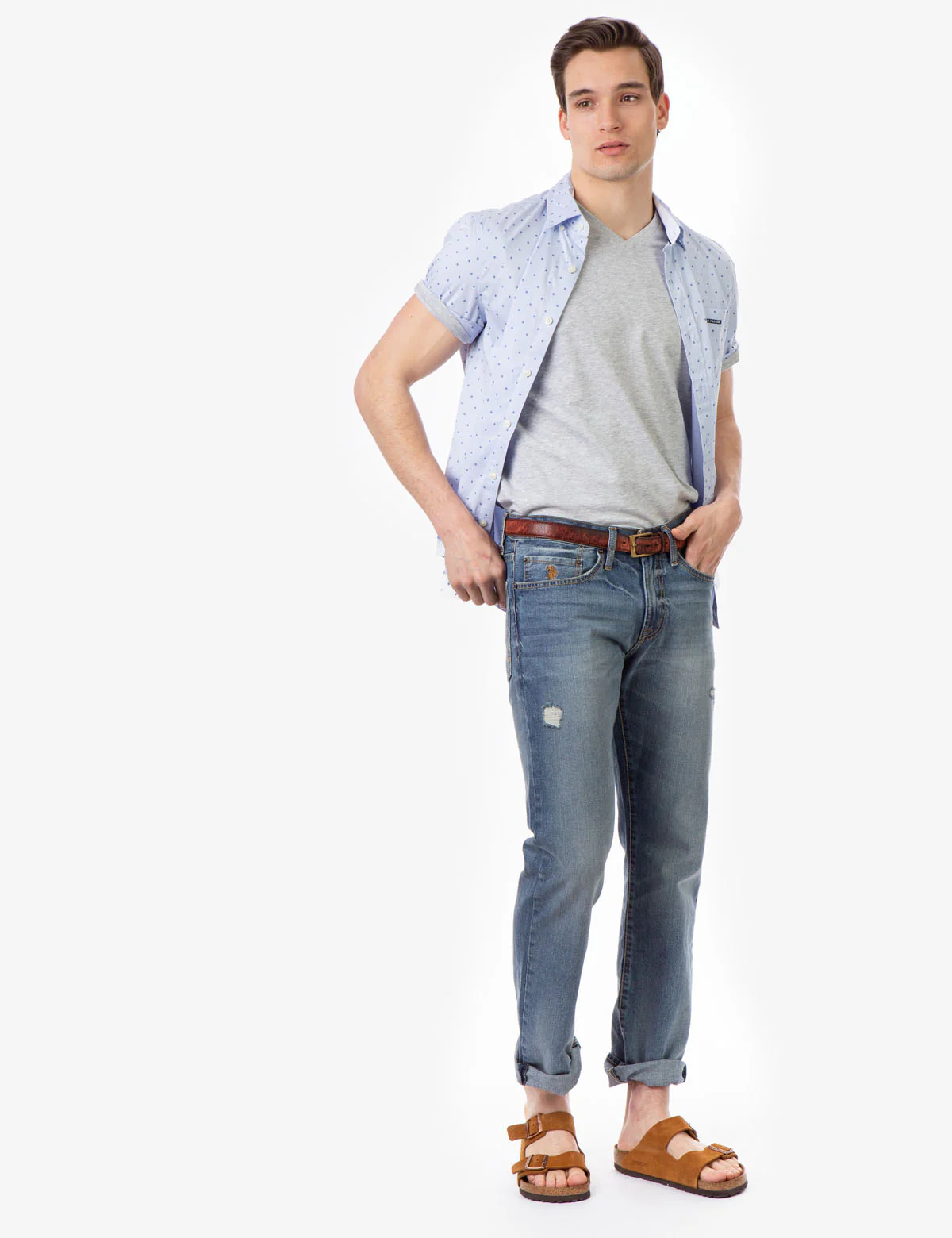 5 POCKET RIGID STRAIGHT FIT JEANS - Image 2