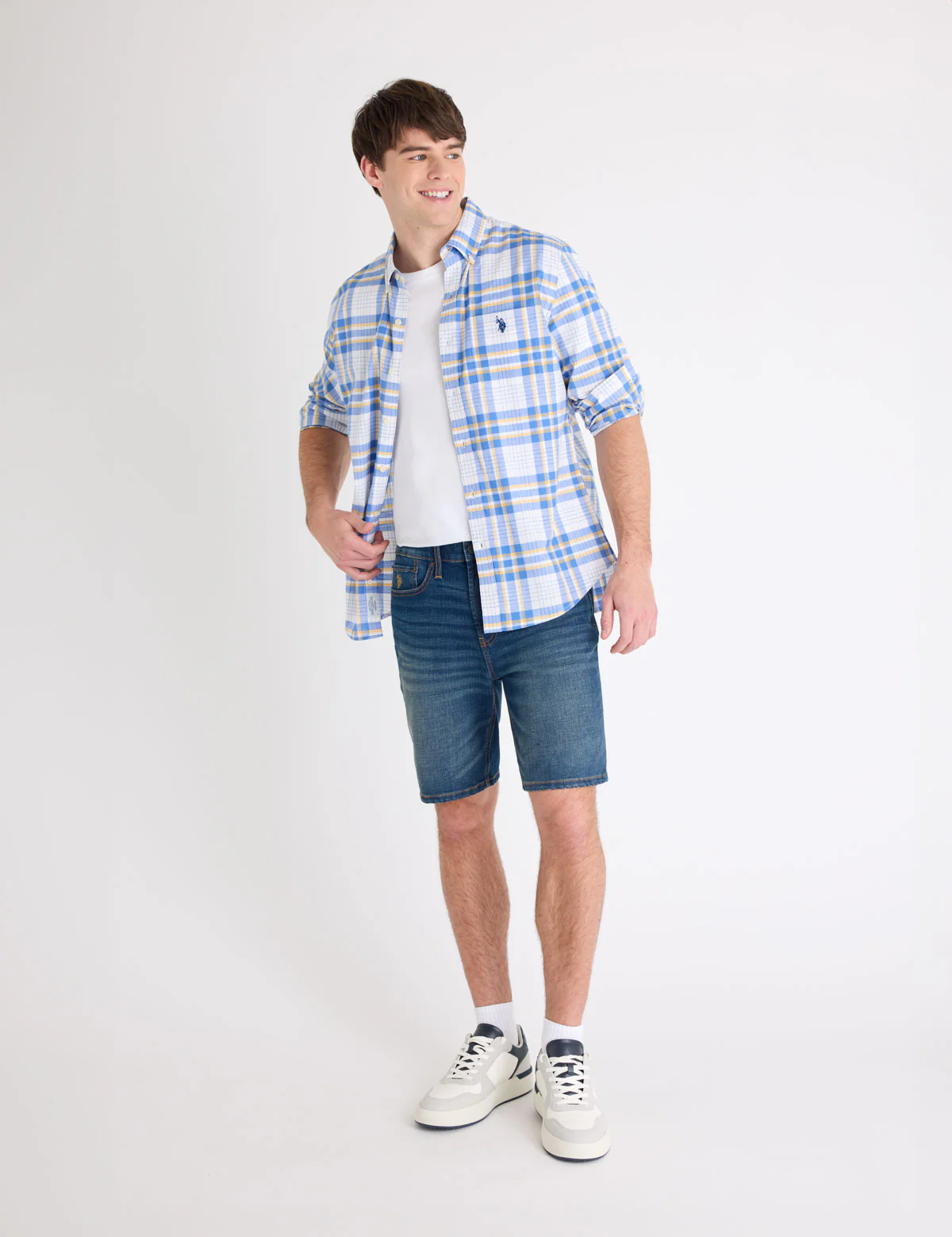 5 POCKET SLIM STRAIGHT 9.5" DENIM SHORTS - Image 2