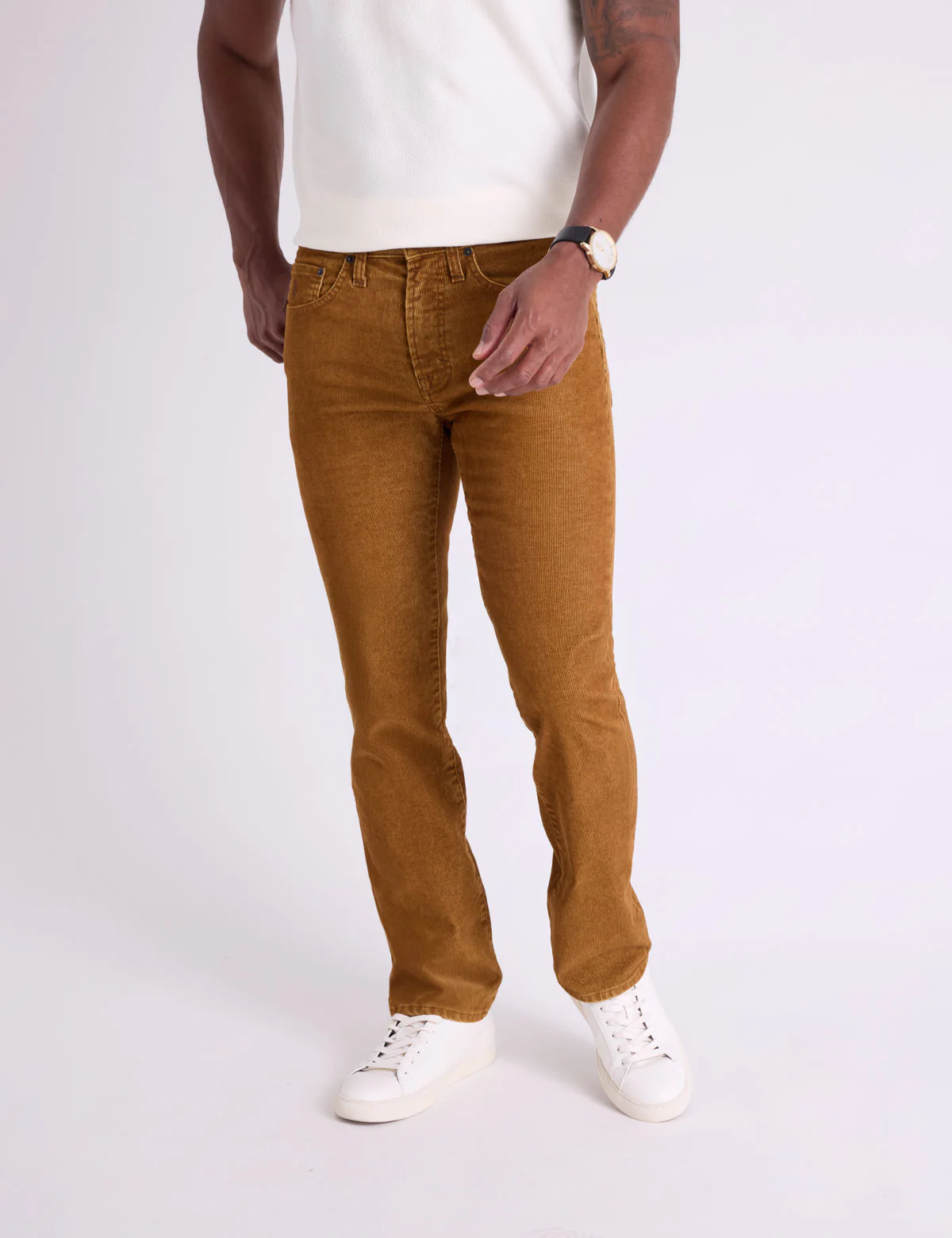 5 POCKET SLIM STRAIGHT CORDUROY PANTS - Image 4
