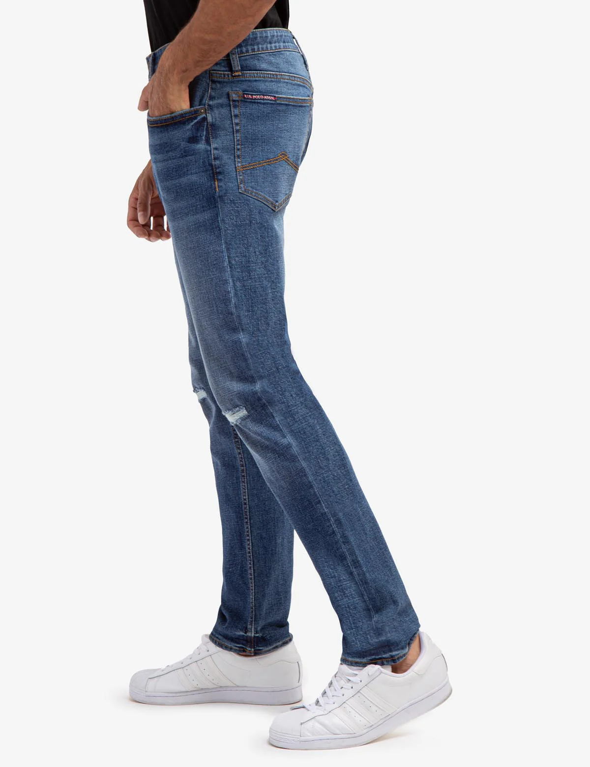 5 POCKET SLIM STRAIGHT FIT JEANS WITH SOFT ELASTIC - Image 3