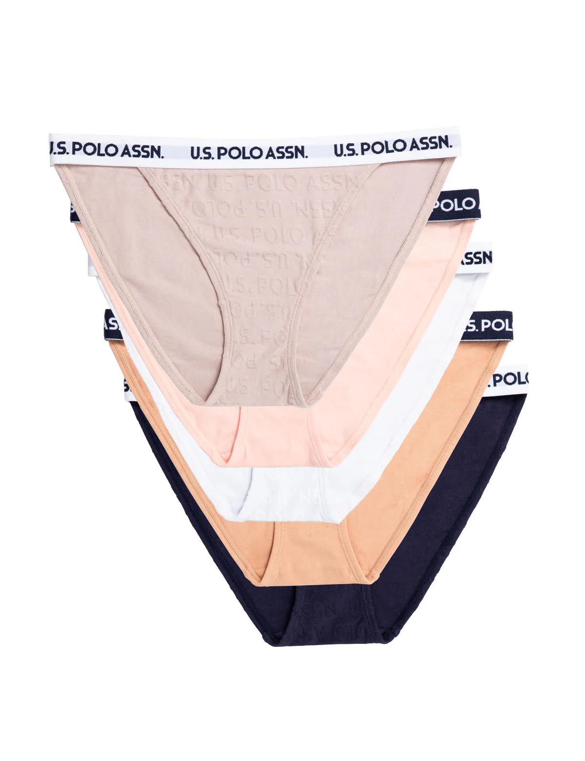 5PK JACQUARD COTTON SPAN BRANDED BIKINIS - Image 3