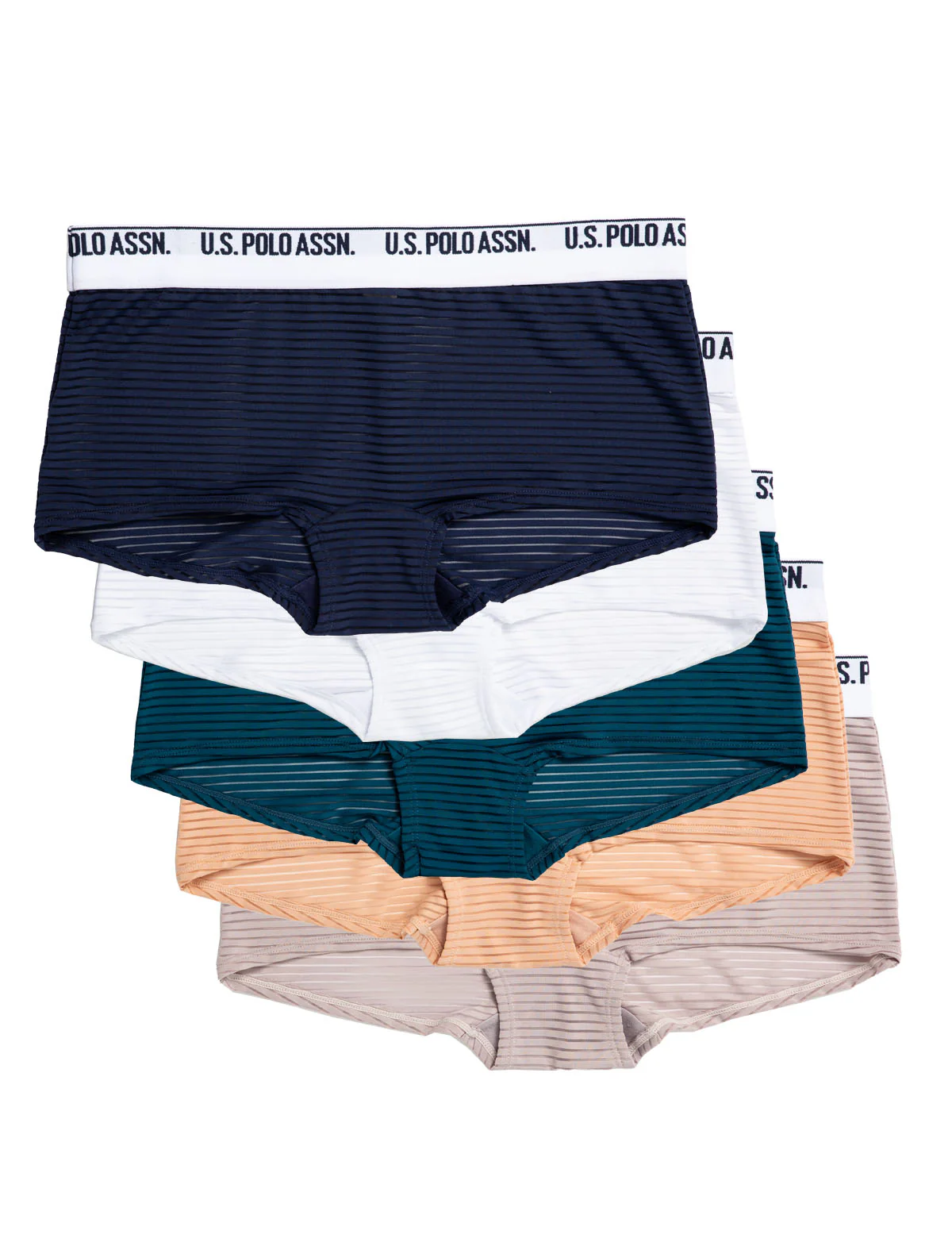 5PK STRIPE MICROFIBER BOYSHORTS - Image 3