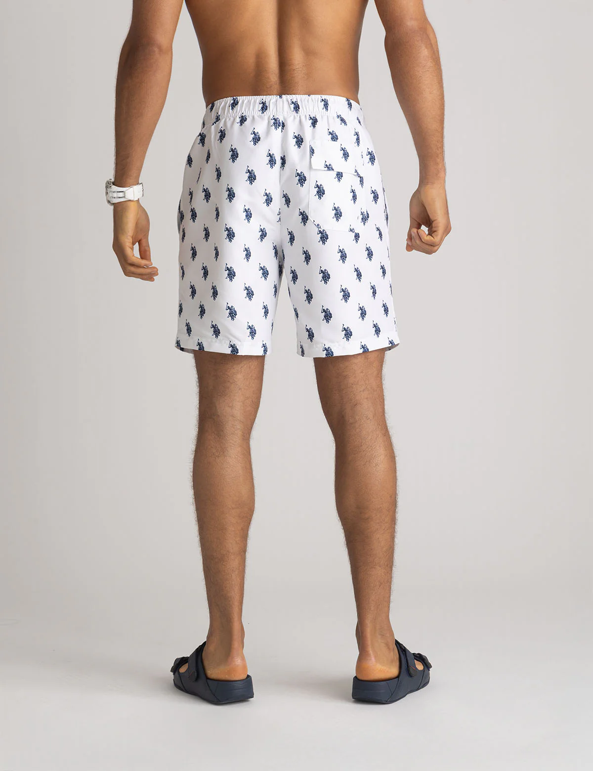 7" ALL OVER LOGO PRINT SWIM SHORTS - Image 10