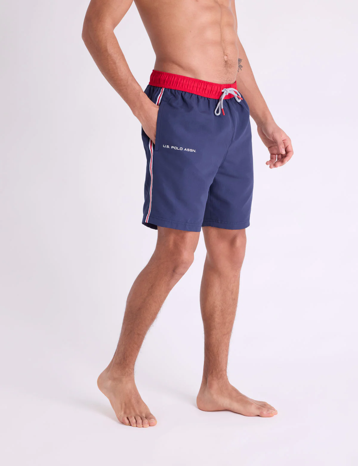 7" AMERICANA SIDE STRIPE SWIM SHORTS - Image 5
