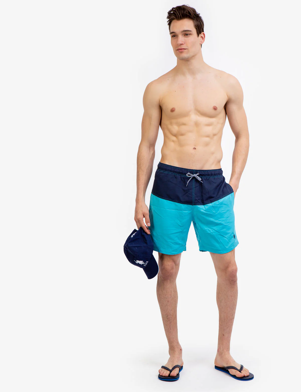 7" COLORBLOCK SWIM TRUNKS
