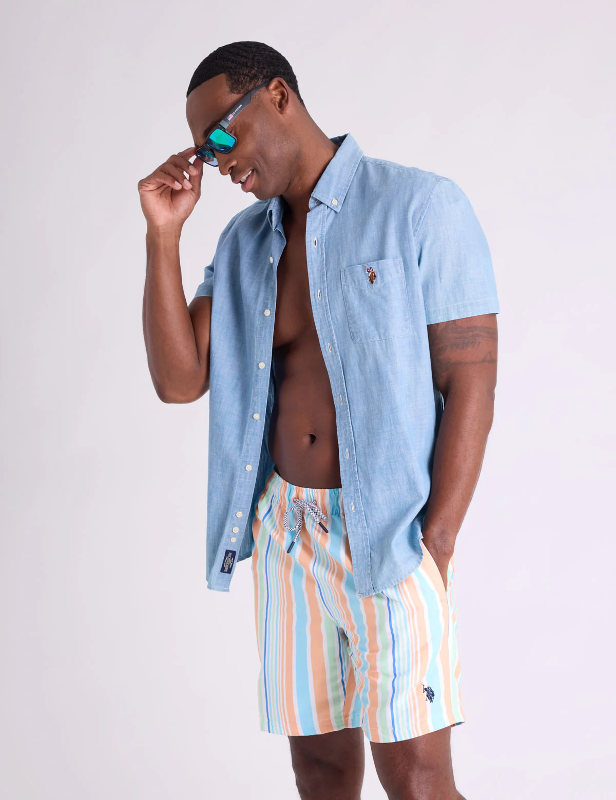 7" MULTISTRIPE SWIM SHORTS - Image 4