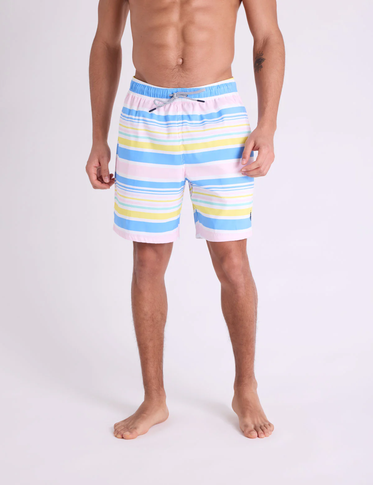 7" MULTISTRIPE SWIM SHORTS