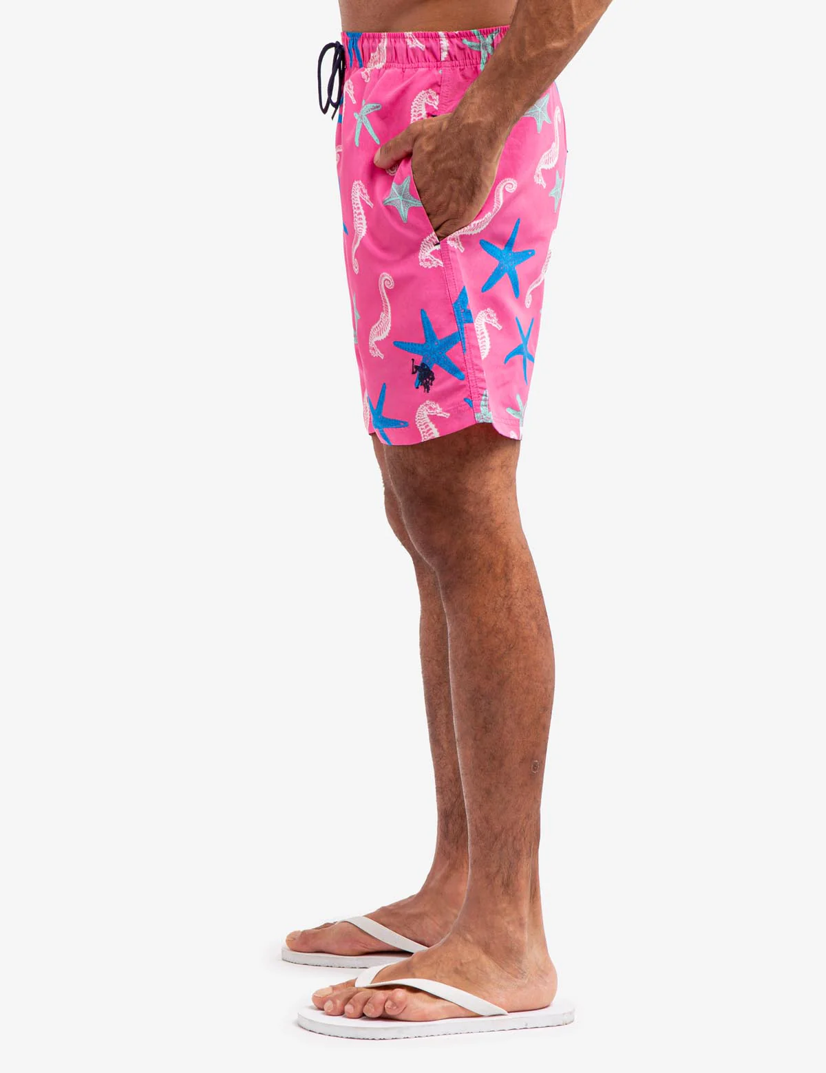 7" SEAHORSE AND STARFISH PRINT SWIM TRUNKS - Image 13