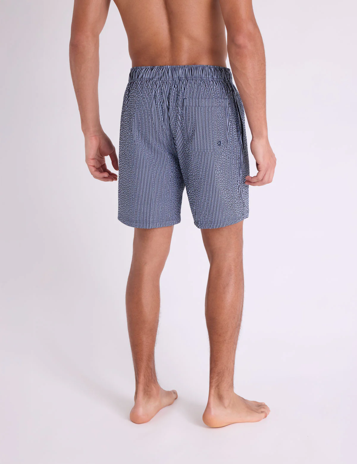 7" SEERSUCKER STRIPE SWIM SHORTS - Image 4