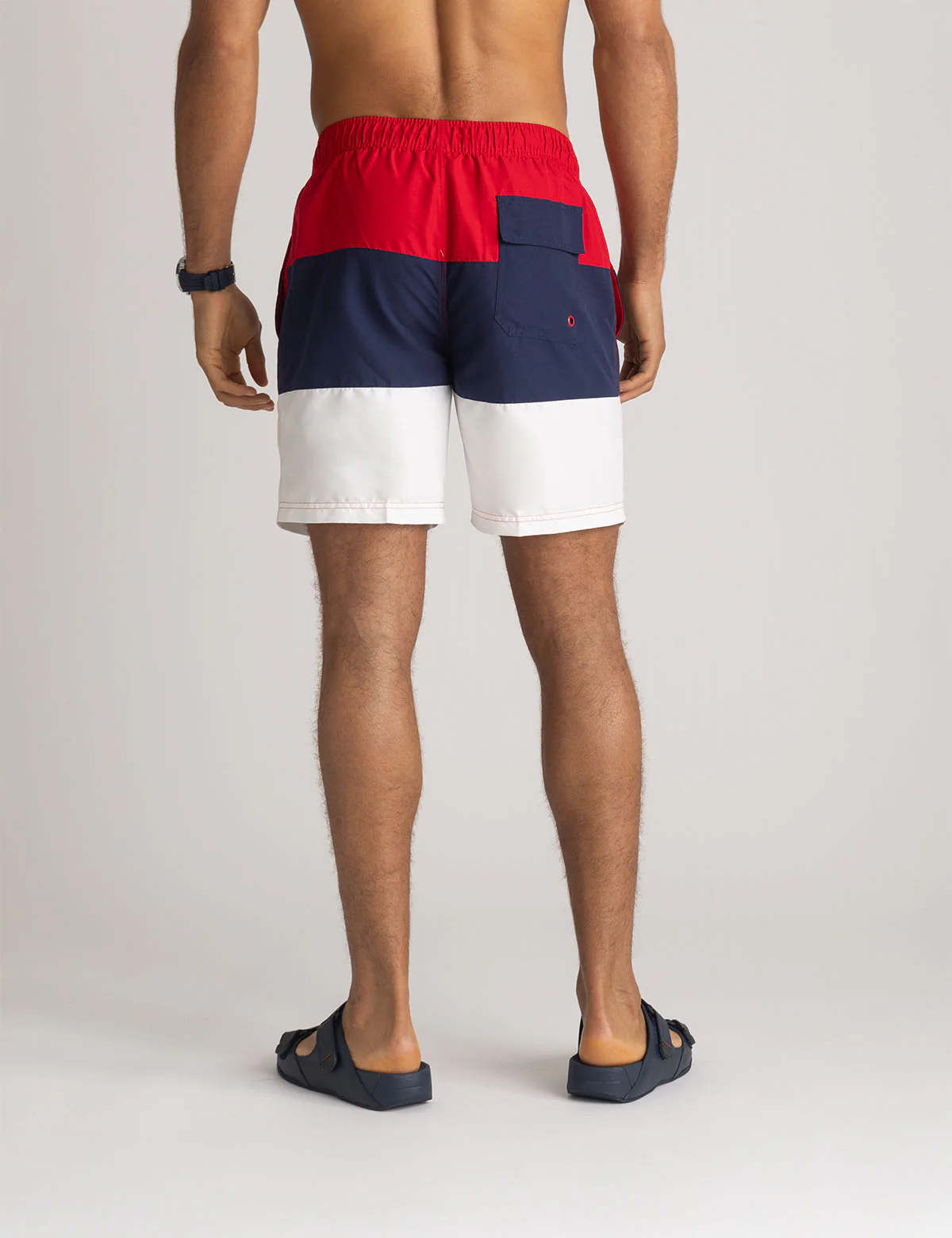 7" TRI COLOR BLOCK SWIM SHORTS - Image 4