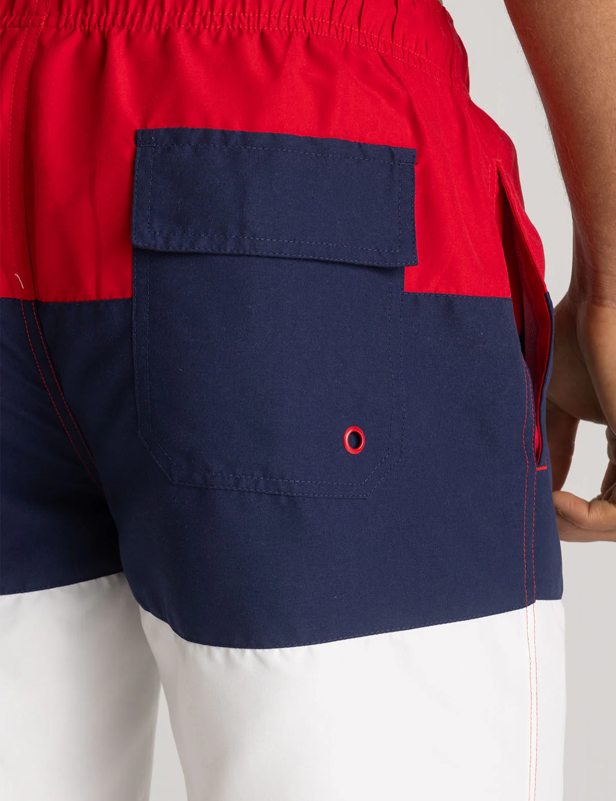 7" TRI COLOR BLOCK SWIM SHORTS - Image 5