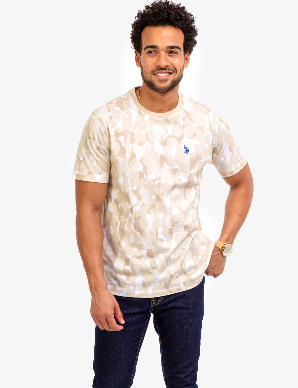 ABSTRACT FLORAL CREW NECK T-SHIRT - Image 7