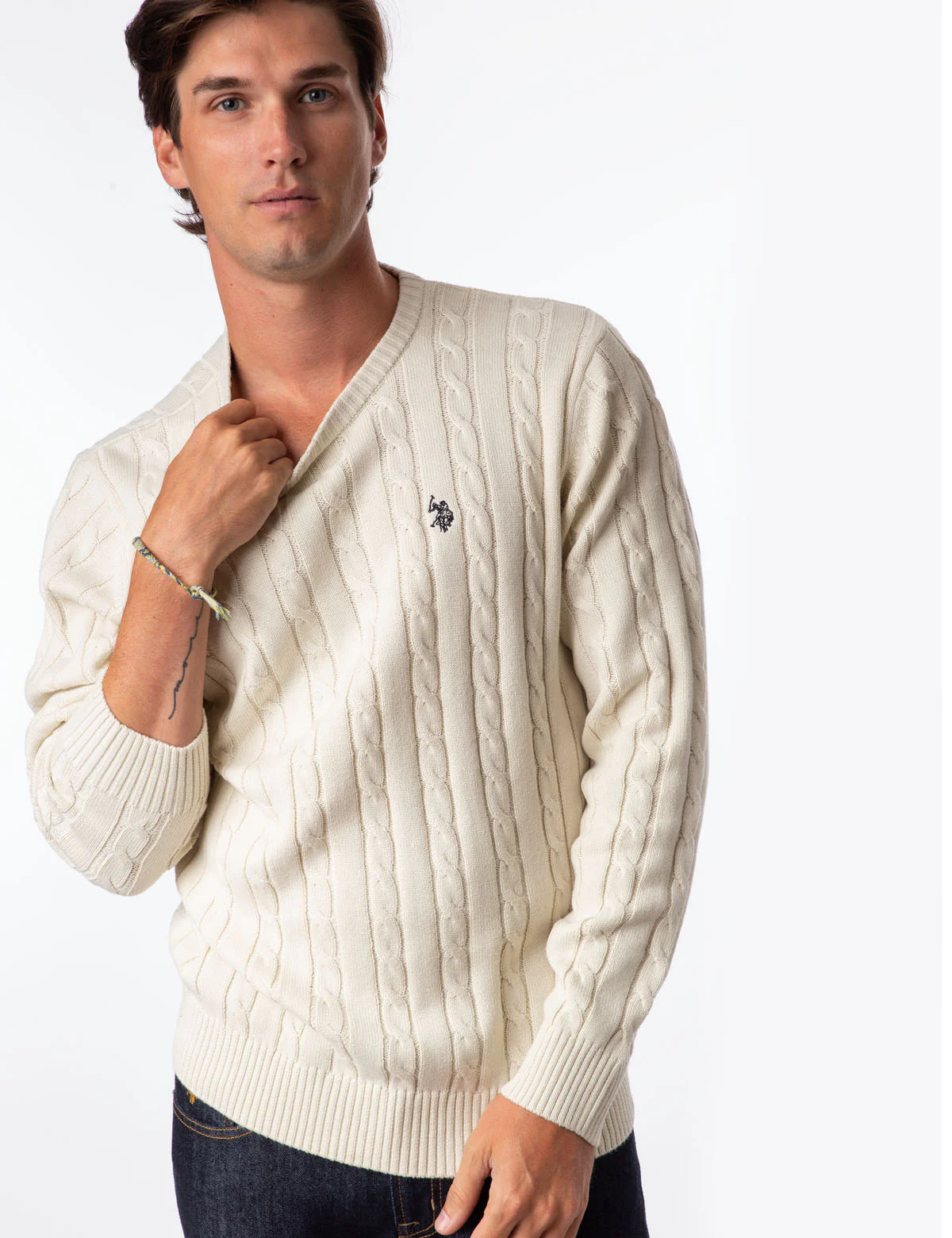 ALL OVER CABLE CREW NECK SWEATER - Image 14