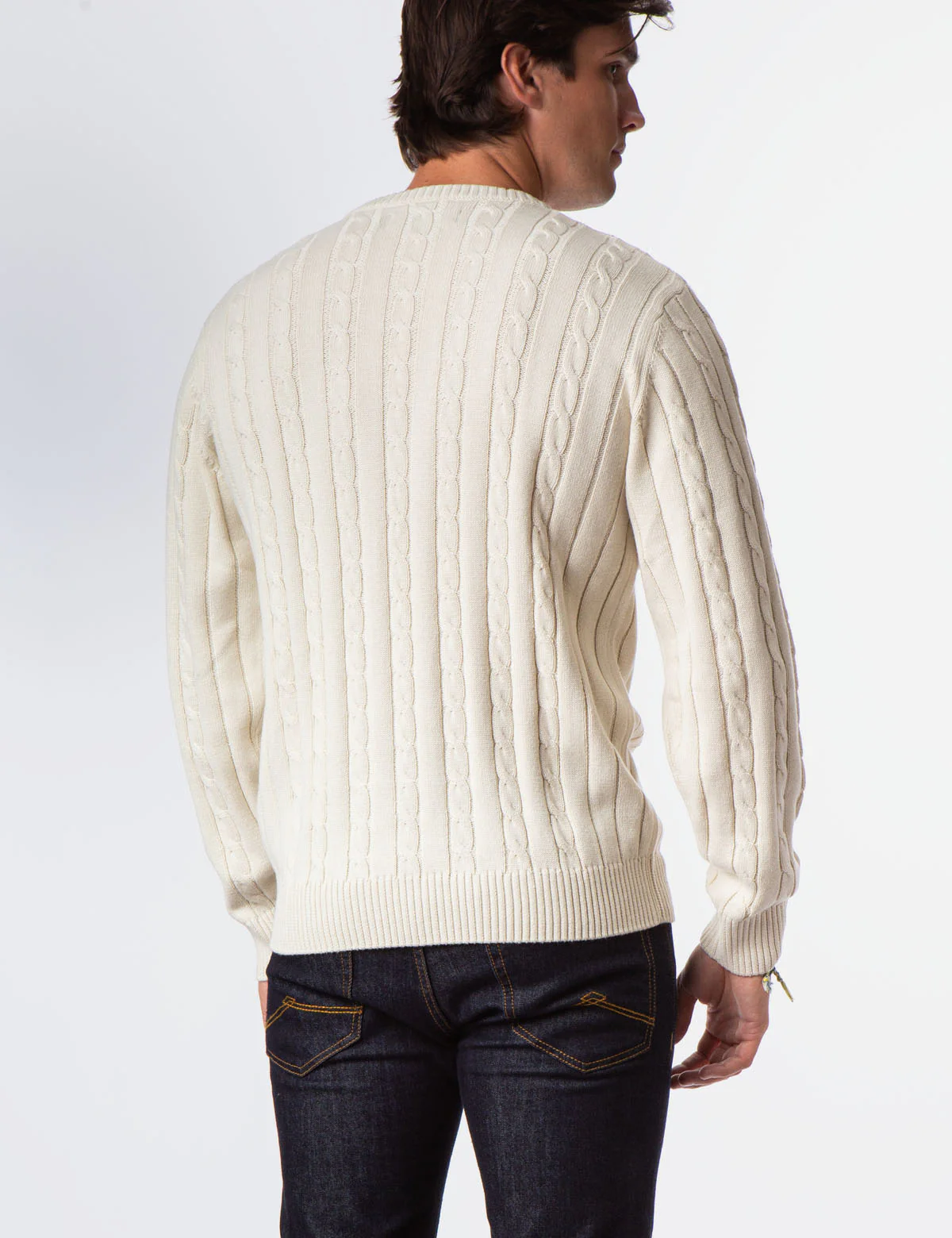 ALL OVER CABLE CREW NECK SWEATER - Image 16