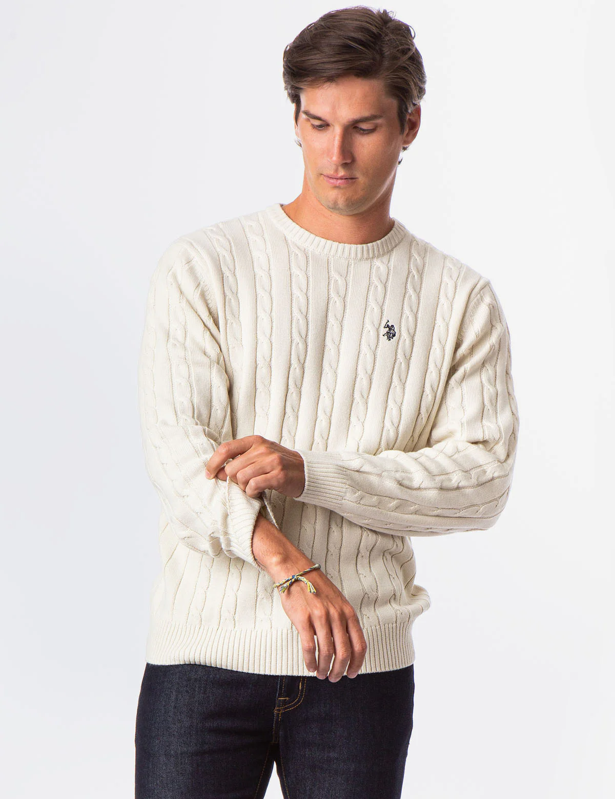 ALL OVER CABLE CREW NECK SWEATER - Image 17