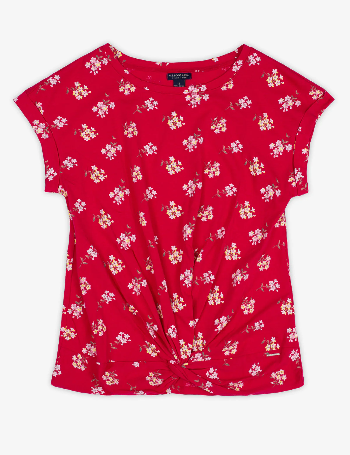 ALL OVER FLORAL TWIST FRONT T-SHIRT - Image 2
