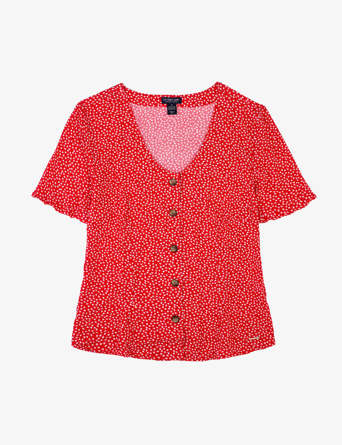 ALL OVER PRINT BUTTON FRONT RAYON TOP - Image 2