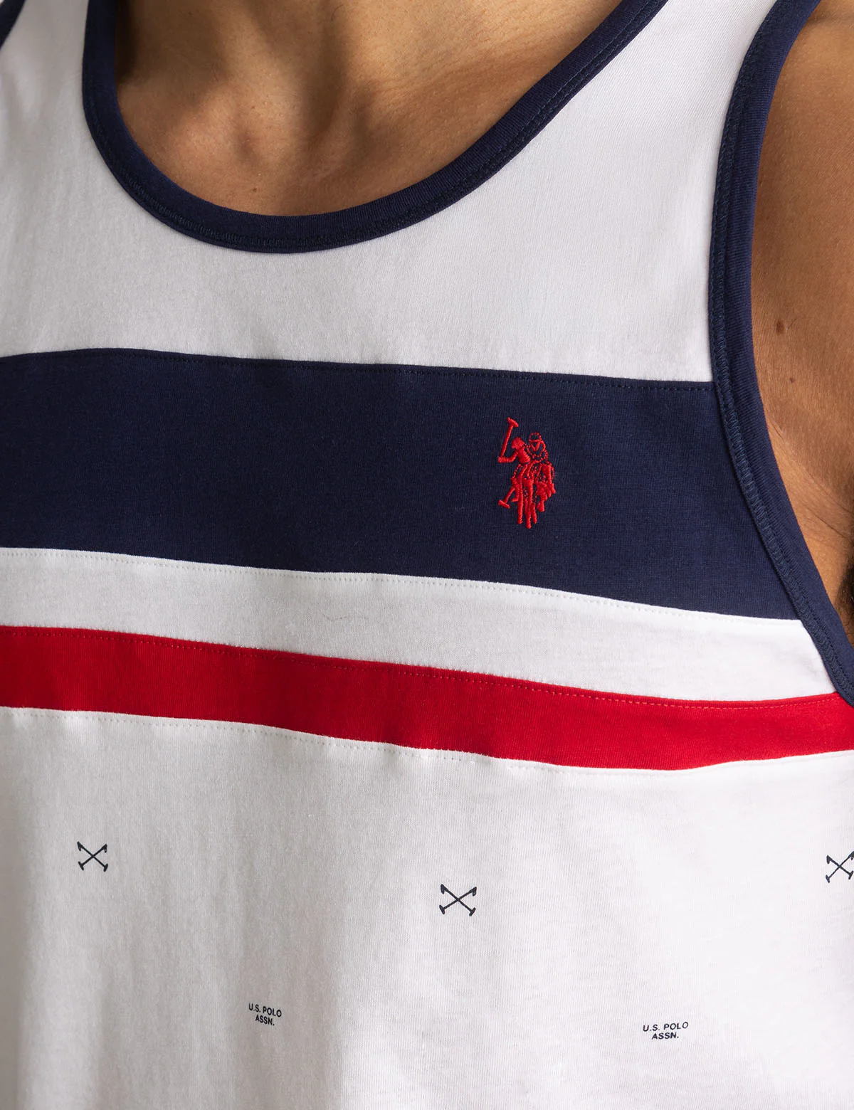 ALL OVER PRINT COLOR BLOCK JERSEY MUSCLE TANK - Image 6