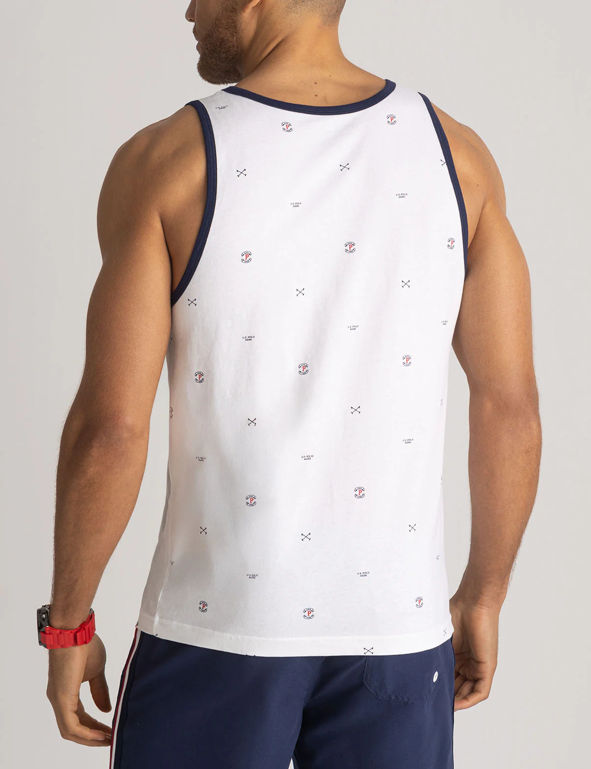 ALL OVER PRINT COLOR BLOCK JERSEY MUSCLE TANK - Image 7