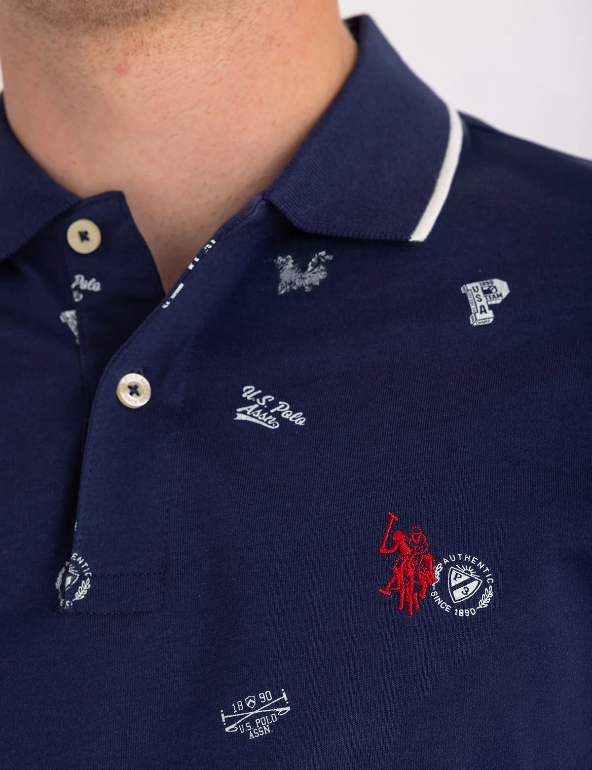 ALL OVER PRINT JERSEY POLO SHIRT - Image 2