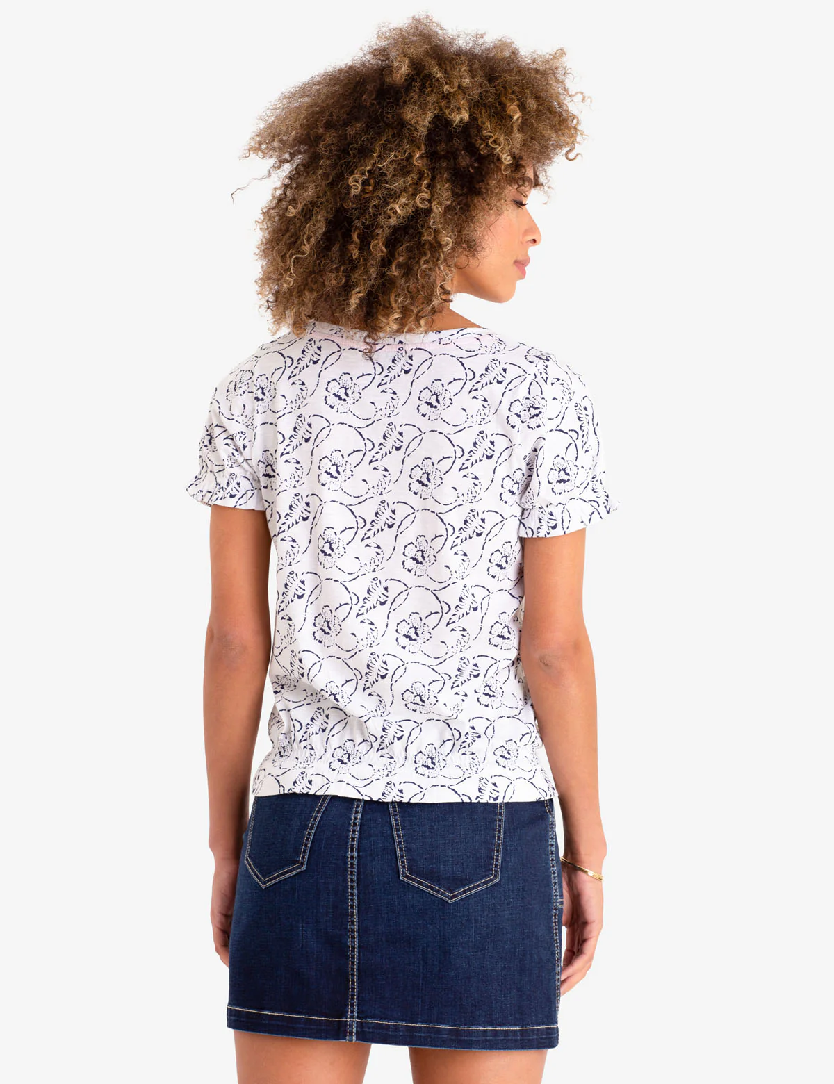 ALL OVER PRINT LACE UP TOP - Image 3