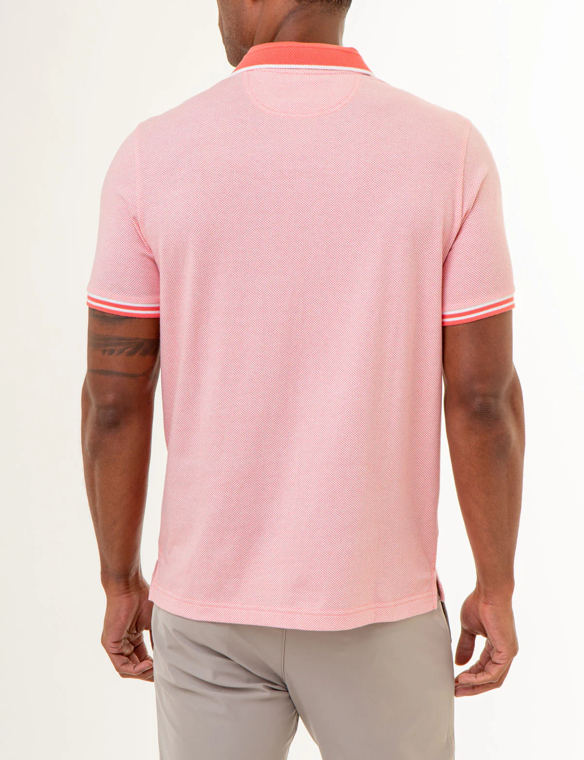 ALL OVER PRINT TEXTURED COLLAR POLO SHIRT - Image 4