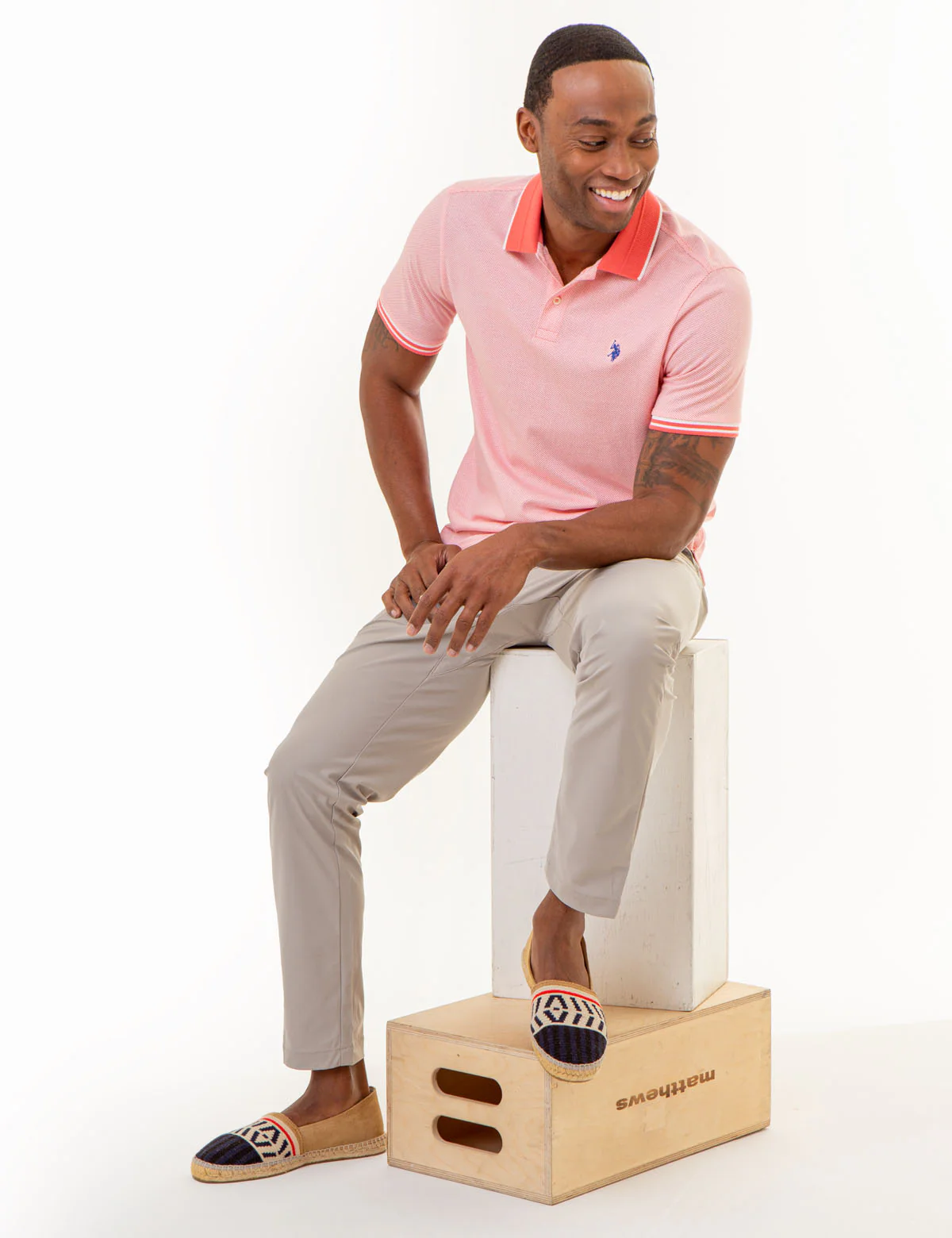 ALL OVER PRINT TEXTURED COLLAR POLO SHIRT - Image 5