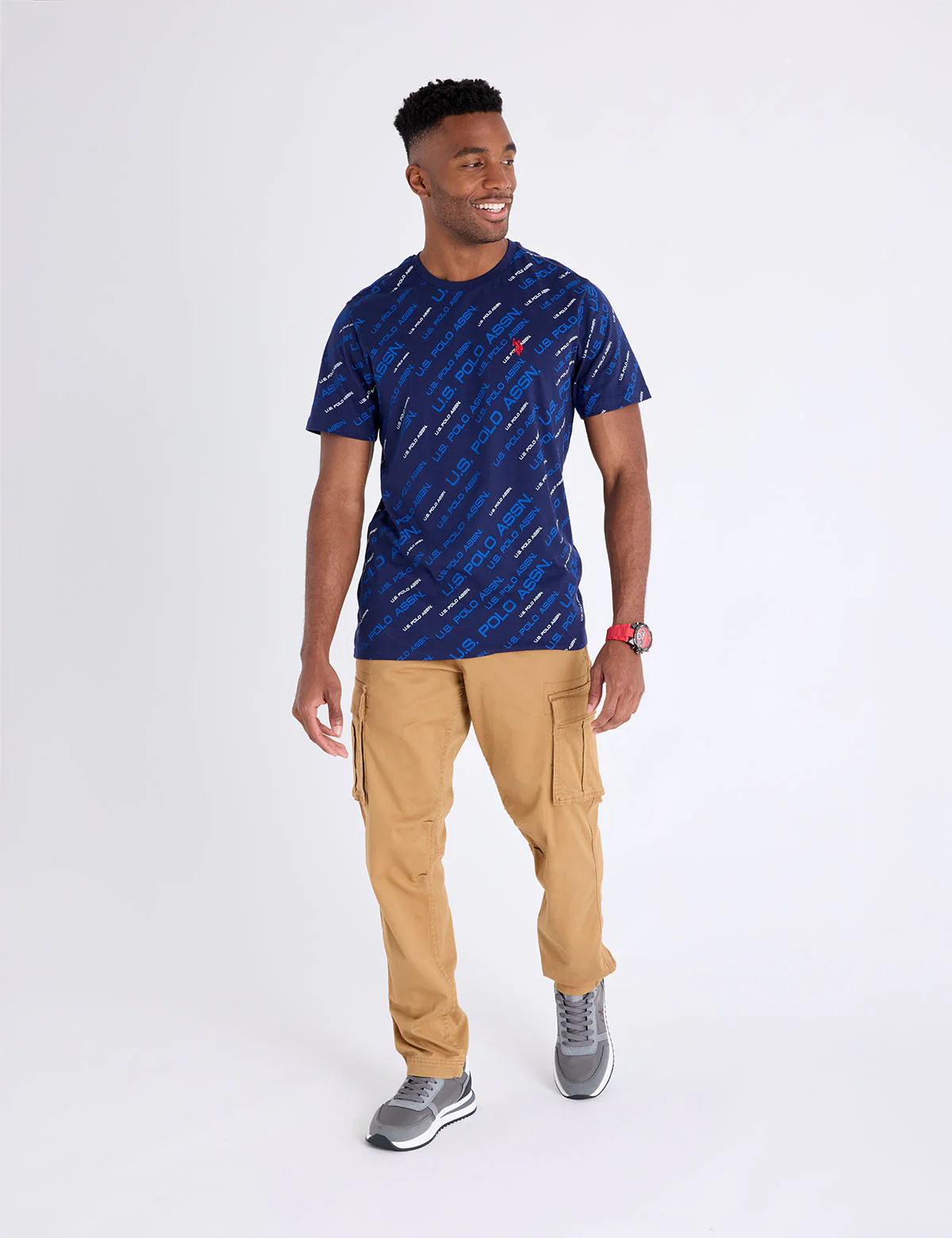 ALL OVER WORDMARK GRAPHIC PRINT JERSEY T-SHIRT - Image 3