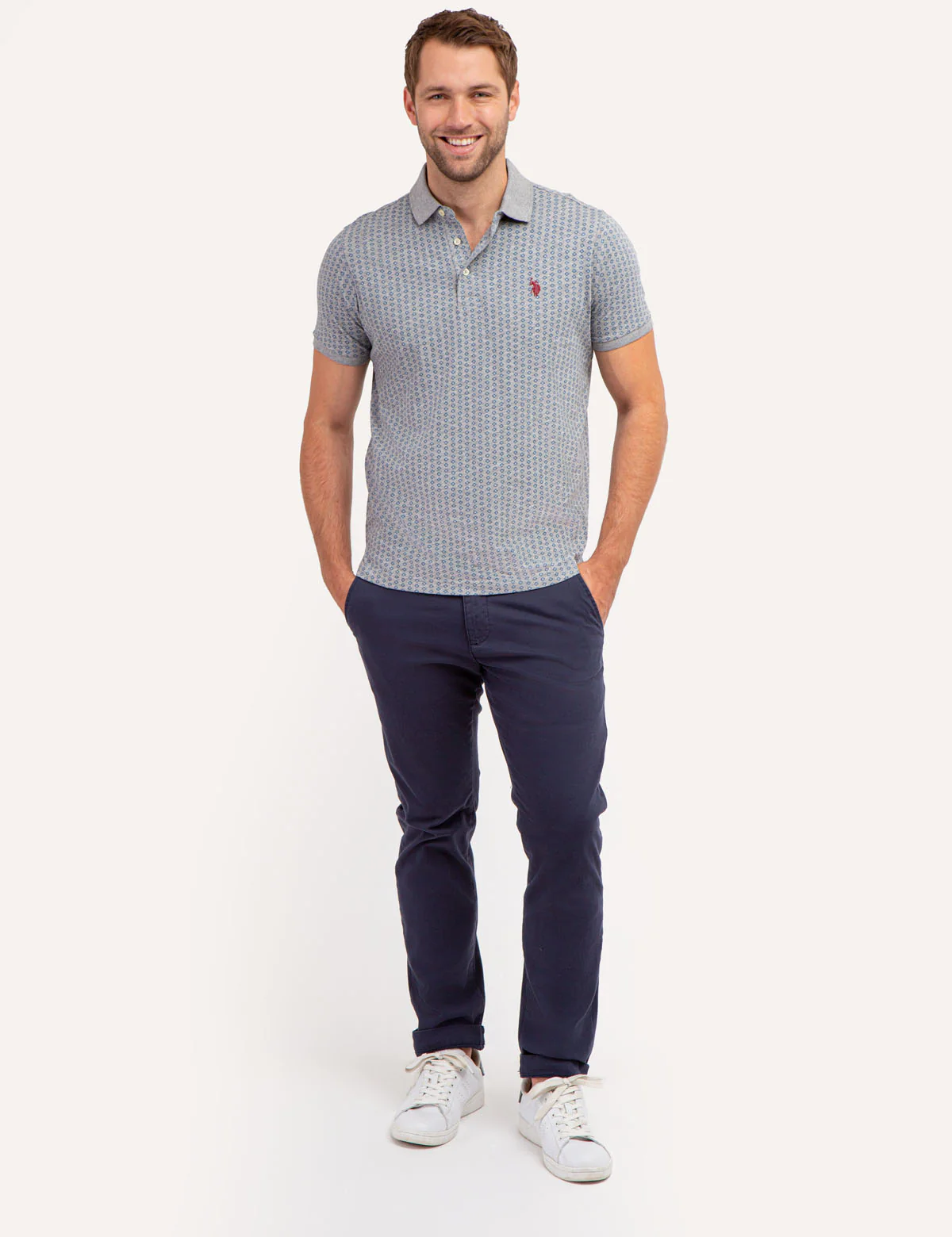 ALLOVER PRINTED JERSEY POLO SHIRT - Image 6