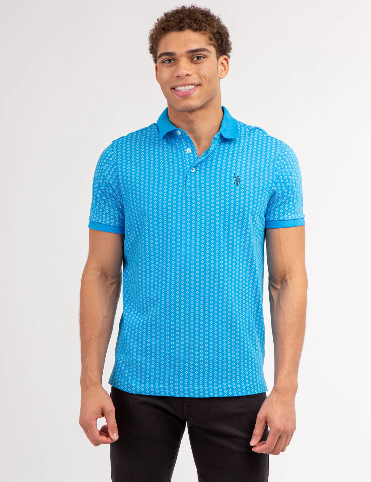 ALLOVER PRINTED JERSEY POLO SHIRT - Image 9